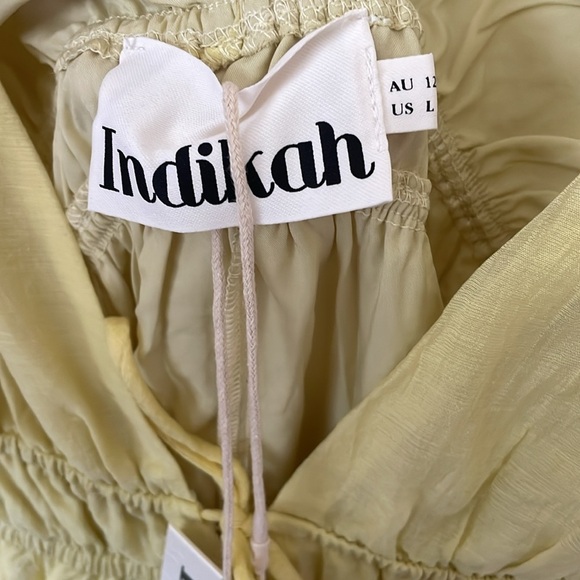 NEW Fortunate One Yellow Morning Sun Maxi Dress | Size L in Lemon Yellow - Picture 8 of 9